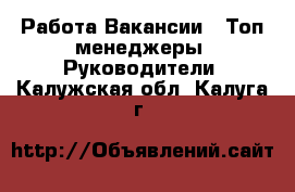 Работа Вакансии - Топ-менеджеры, Руководители. Калужская обл.,Калуга г.